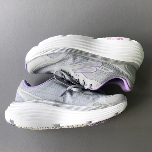 Skechers Max Cushioning Endevour Gray Lavender Womens Athletic Sneaker Size 5 - Picture 2 of 14